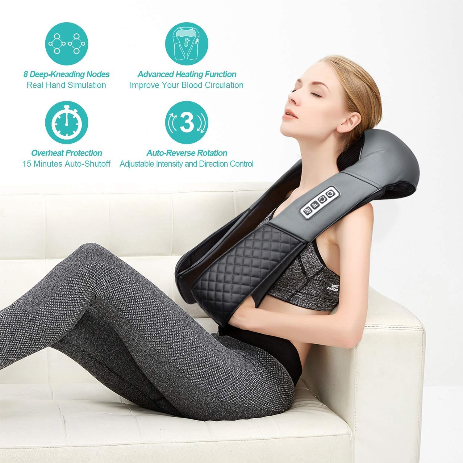 Medcursor Neck and Shoulder Massager with Heat, Electric Shiatsu Back  Massage Device, Portable Deep …See more Medcursor Neck and Shoulder  Massager